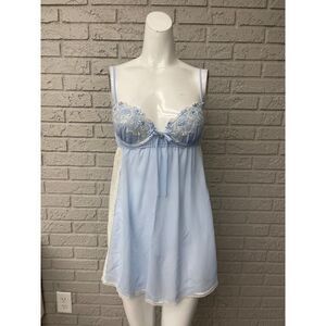 NWOT Cinema Women Blue Lace Lingerie Sleepwear Size S